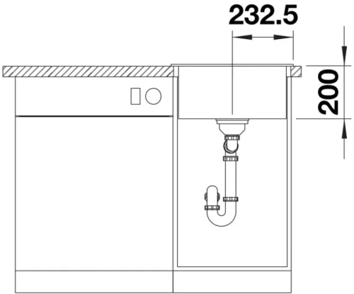 Мойка BLANCO NAYA 45 Silgranit антрацит фото 5
