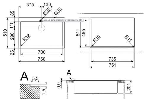 Мойка Smeg VR12S70RS фото 8