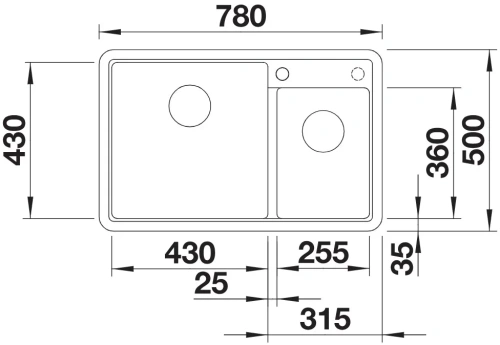Мойка BLANCO LEGRA 8 SIlgranit кофе, чаша слева фото 3
