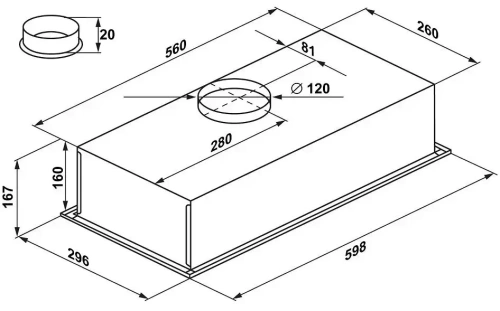 Встраиваемая кухонная вытяжка MAUNFELD Crosby Singl 60 BEIGE фото 10