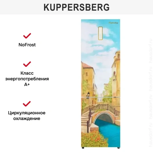 Холодильник Kuppersberg NFM 200 CG серия Венеция с розами фото 15