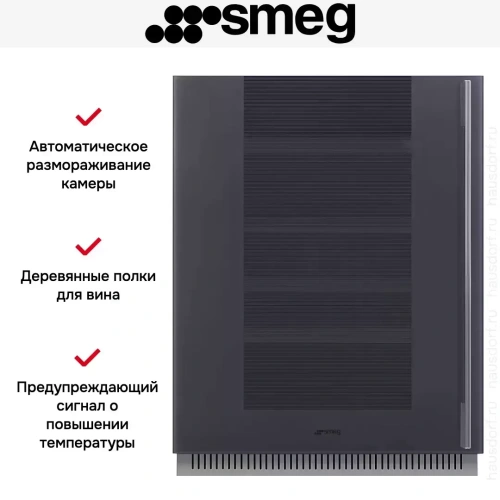 Встраиваемый холодильный шкаф для вина Smeg CVI138LG фото 3