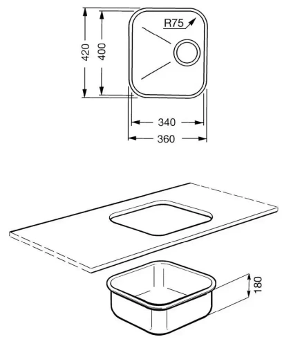 Мойка Smeg UM34 фото 2