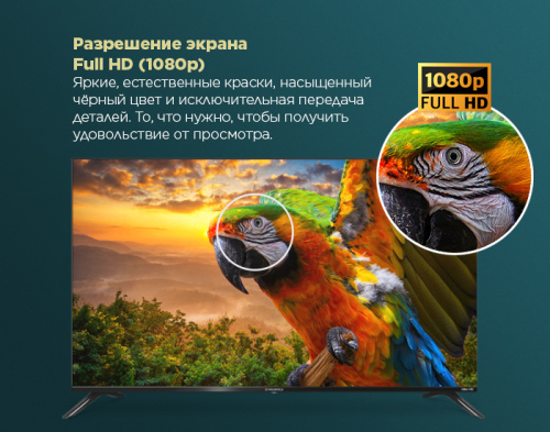 43" Телевизор MAUNFELD MLT43FSX02, Full HD, Яндекс TV фото 14