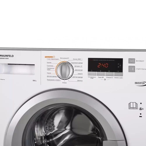 Встраиваемая стиральная машина с сушкой и инвертором MAUNFELD MBWM1486S фото 7