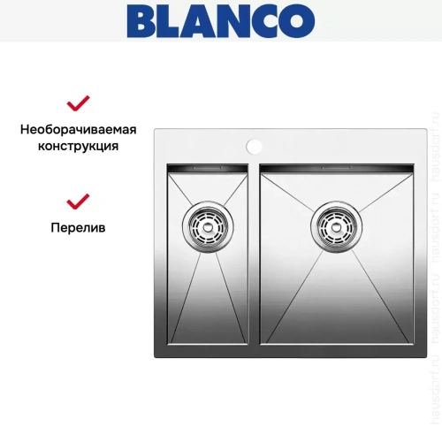 Мойка Blanco Zerox 340/180-IF/A нержавеющая сталь фото 8
