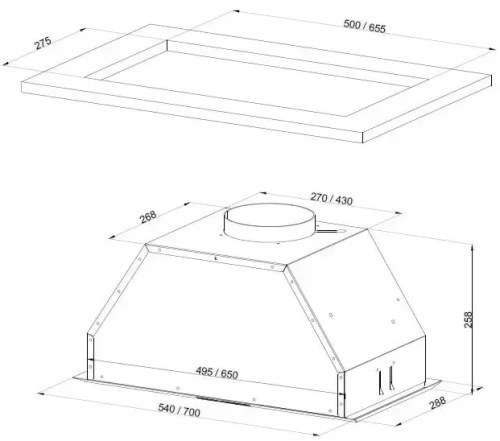 Встраиваемая вытяжка Kuppersberg INTRO 60 WHITE фото 6