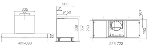 Встраиваемая вытяжка Elica HIDDEN 2.0 BL MAT/A/52 фото 5