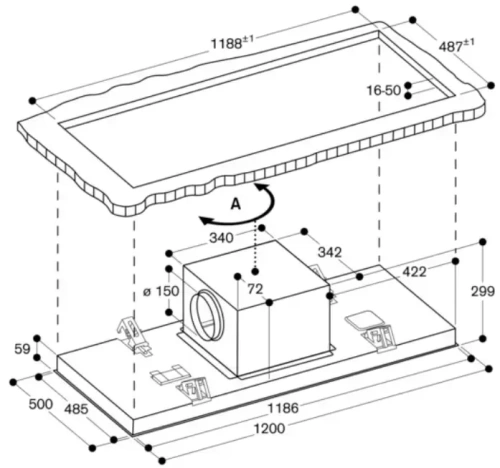 Встраиваемая потолочная вытяжка Gaggenau AC250121 фото 4