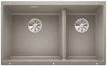 Мойка Blanco SUBLINE 430/270-U с отводной арматурой InFino® жемчужный