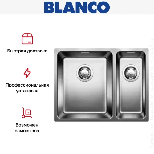 Мойка Blanco Andano 340/180-U чаша слева нержавеющая сталь фото 7