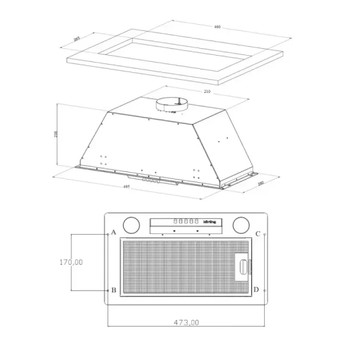 Полновстраиваемая вытяжка Korting KHI 6631 RN фото 6