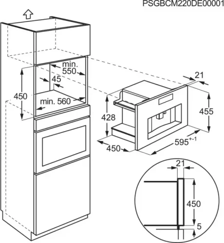 Встраиваемая кофемашина AEG KKB894500B фото 7