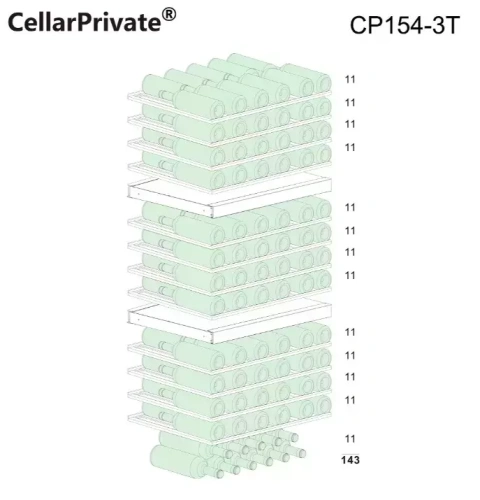 Встраиваемый винный шкаф CellarPrivate CP154-3T фото 11