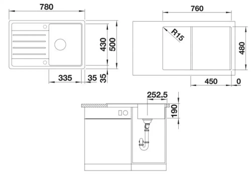 Мойка Blanco LEGRA 45 S SILGRANIT белый фото 2