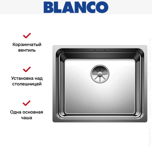 Мойка BLANCO ETAGON 500-IF/A нержавеющая сталь фото 10