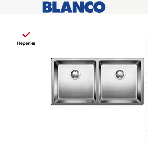 Мойка Blanco Andano 400/400-IF нержавеющая сталь фото 7
