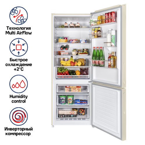 Холодильник с инвертором MAUNFELD MFF1857NFBG фото 2