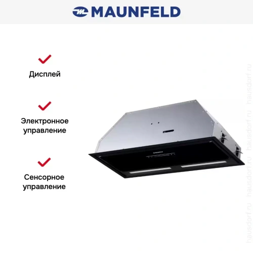 Встраиваемая вытяжка Maunfeld Nebula 85 Glass чёрный фото 12