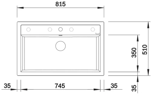 Мойка BLANCO DALAGO 8 Silgranit черный, клапан-автомат фото 3