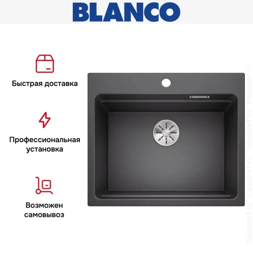 Мойка Blanco Etagon 6 антрацит клапан-автомат InFino 524539 фото 17