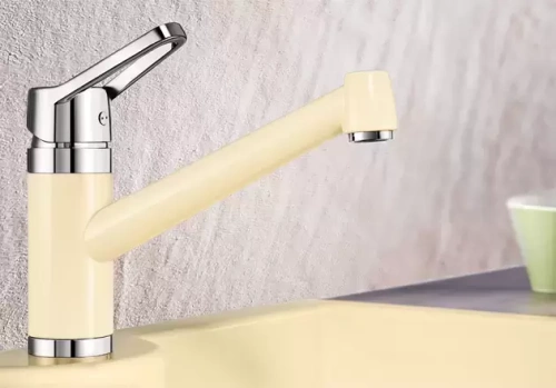 Смеситель Blanco ACTIS Сочетание материалов хром/керамика белый фото 3