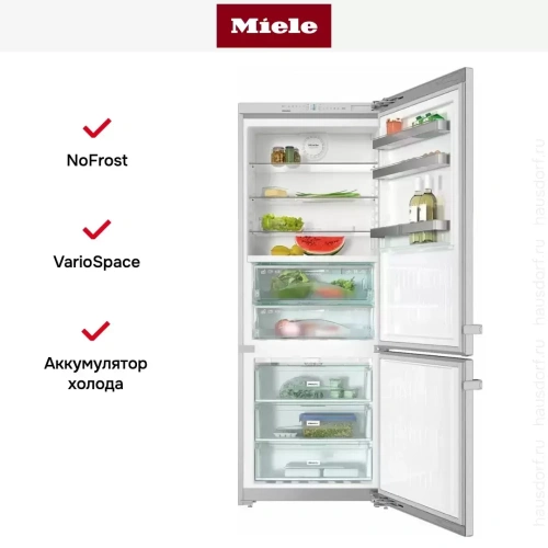 Отдельностоящая холодильно-морозильная комбинация Miele KFN16947D ED/CS фото 14