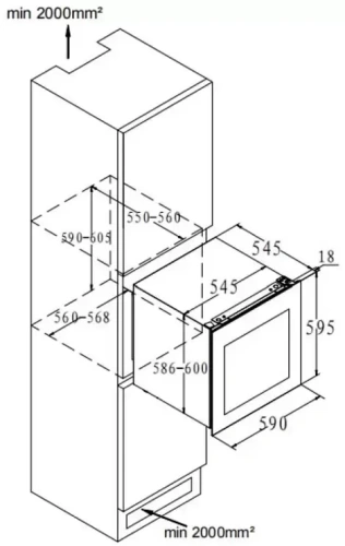 Встраиваемый винный шкаф Korting KFW 604 DB GXN фото 3