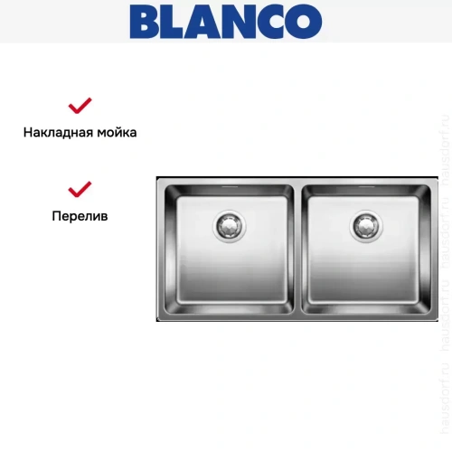 Мойка Blanco Andano 400/400-U нержавеющая сталь фото 5