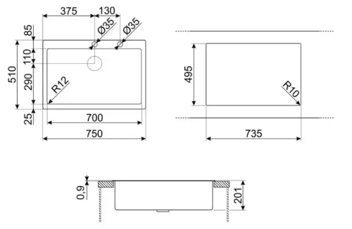 Мойка Smeg VR12S70RS фото 9