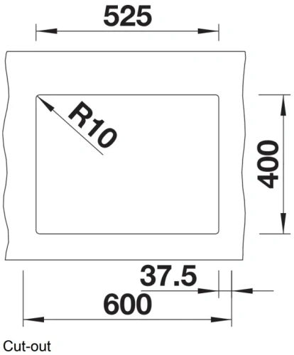 Мойка BLANCO SUBLINE 340/160-U Silgranit темная скала, чаша слева фото 3