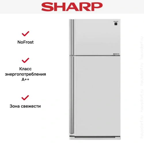 Двухкамерный холодильник Sharp SJ-XE 59 PMWH фото 4