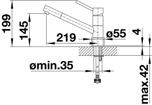 Смеситель Blanco Kano 525033 Silgranit кофе фото 3