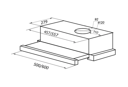 Встраиваемая кухонная вытяжка MAUNFELD VS Light 50 нержавеющая сталь фото 8