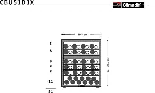 Винный шкаф Climadiff CBU51D1X фото 18