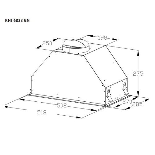 Вытяжка Korting KHI 6828 GN фото 3 Вытяжка Korting KHI 6828 GN фото 3