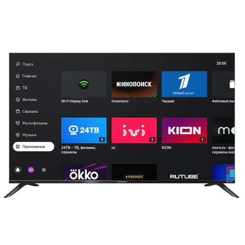 55" Телевизор MAUNFELD MLT55USX02, 4K Ultra HD, Яндекс TV фото 2