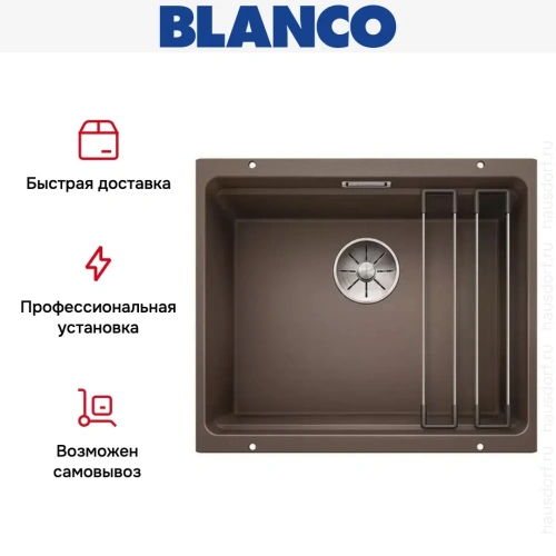 Мойка Blanco ETAGON 500-U SILGRANIT PuraDur кофе фото 10
