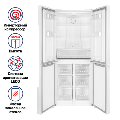 Холодильник с инвертором MAUNFELD MFF182NFWE фото 2