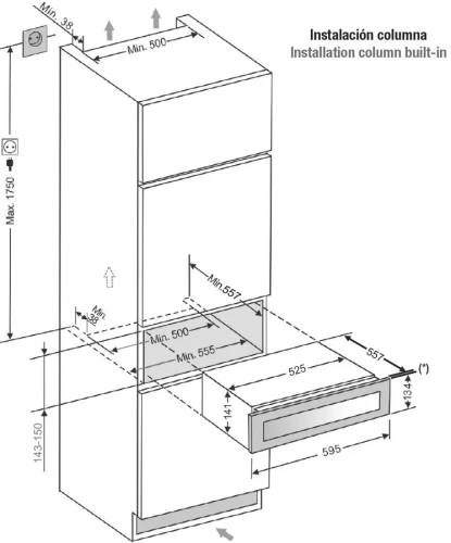 Встраиваемый винный шкаф Pando PVMC 15-5CR фото 7