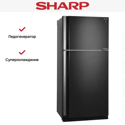 Двухкамерный холодильник Sharp SJXE59PMBK фото 4