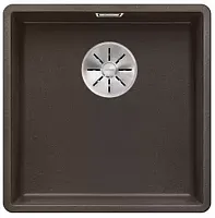 Мойка Blanco SUBLINE 400-F отводная арматура InFino® кофе