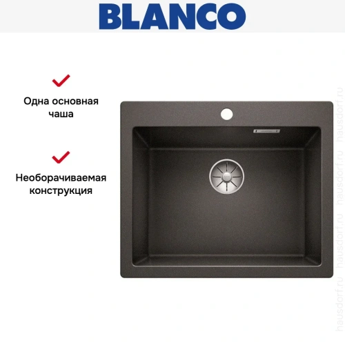Мойка Blanco PLEON 6 SILGRANIT PuraDur антрацит фото 4