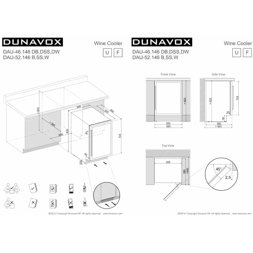 Винный шкаф Dunavox DAUF-46.138B фото 7