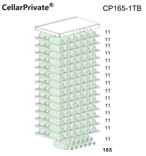 Встраиваемый винный шкаф CellarPrivate CP165-1TB фото 11