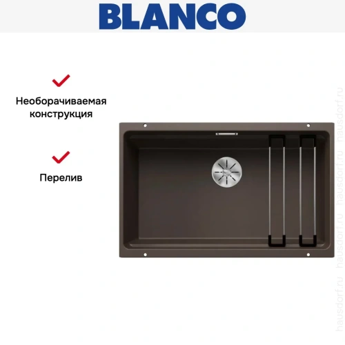 Мойка BLANCO ETAGON 700-U Silgranit кофе фото 10