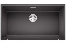 Мойка Blanco SUBLINE 800-U отводная арматура InFino® темная скала
