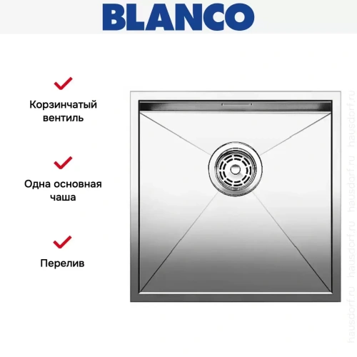 Мойка Blanco Zerox 400-IF/N нержавеющая сталь фото 6