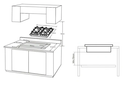 Газовая варочная панель Korting HGG 6919 CTN фото 6