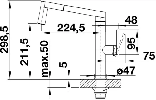 Смеситель Blanco PANERA-S 521547 нержавеющая сталь фото 9